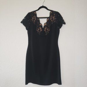 VTG Oscar De La Renta Pink Label Black Dress Sz 12